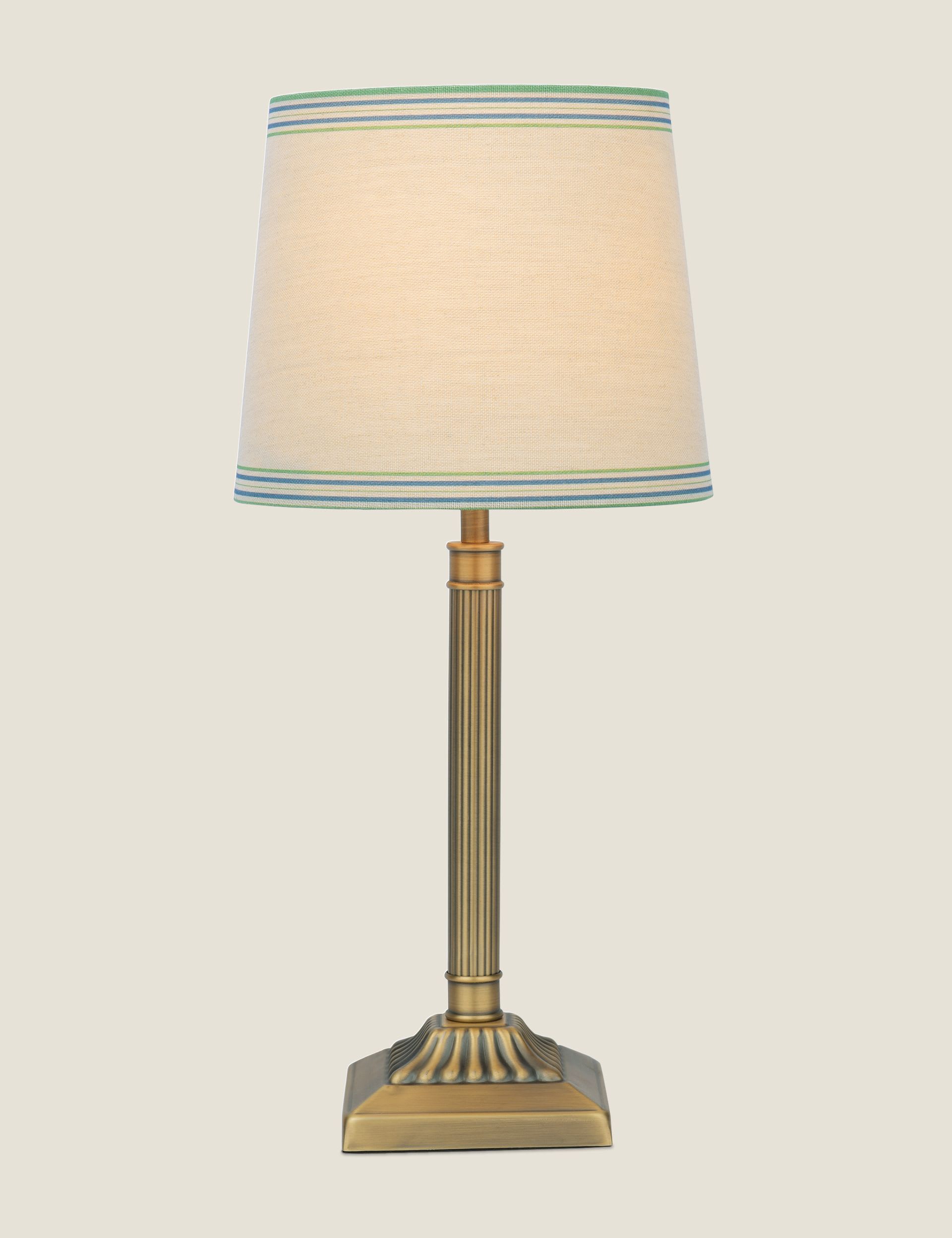 Joules Buscot metal table lamp antique brass finish, UK version