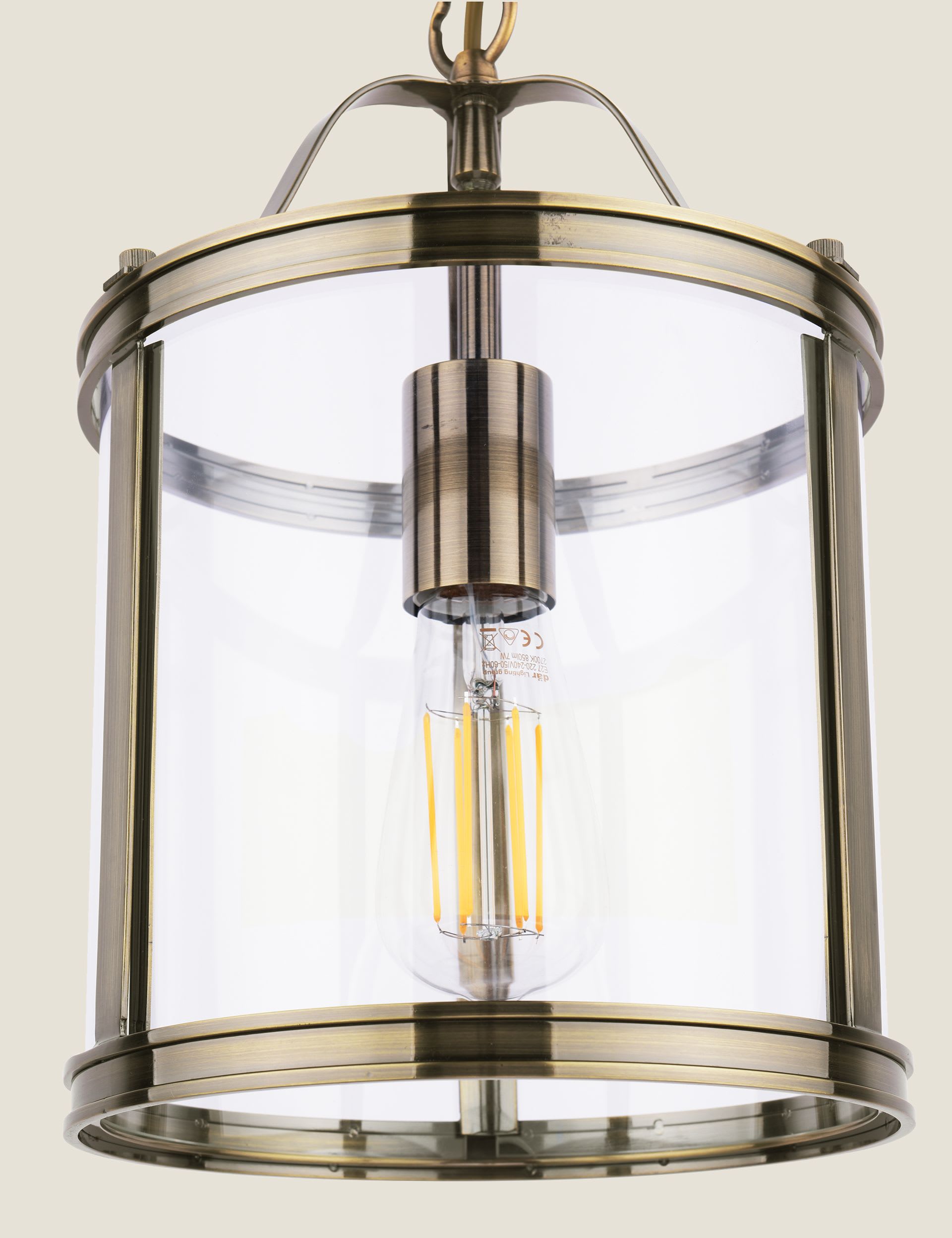 Laura Ashley Harrington pendant light clear glass metal (British brand)