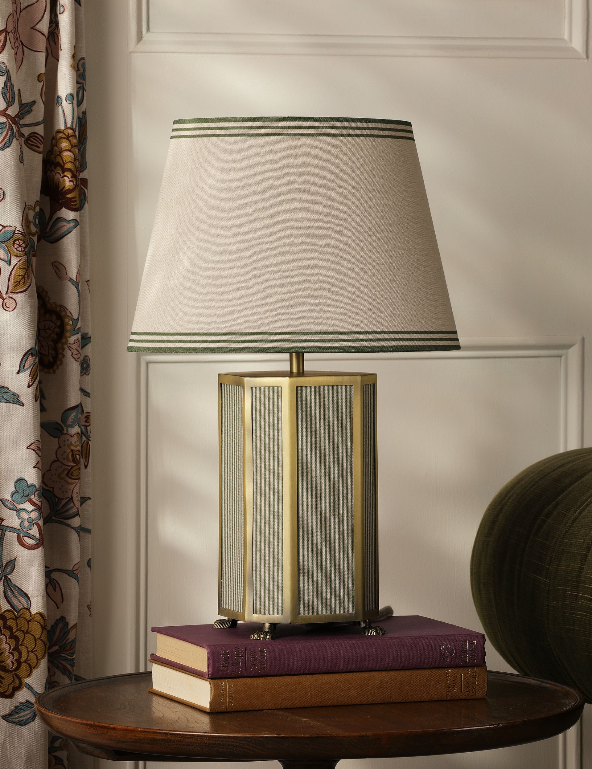 Joules Helmingham metal fabric table lamp, UK version