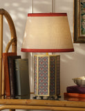 Joules Helmingham metal and fabric table lamp with brass base, UK version