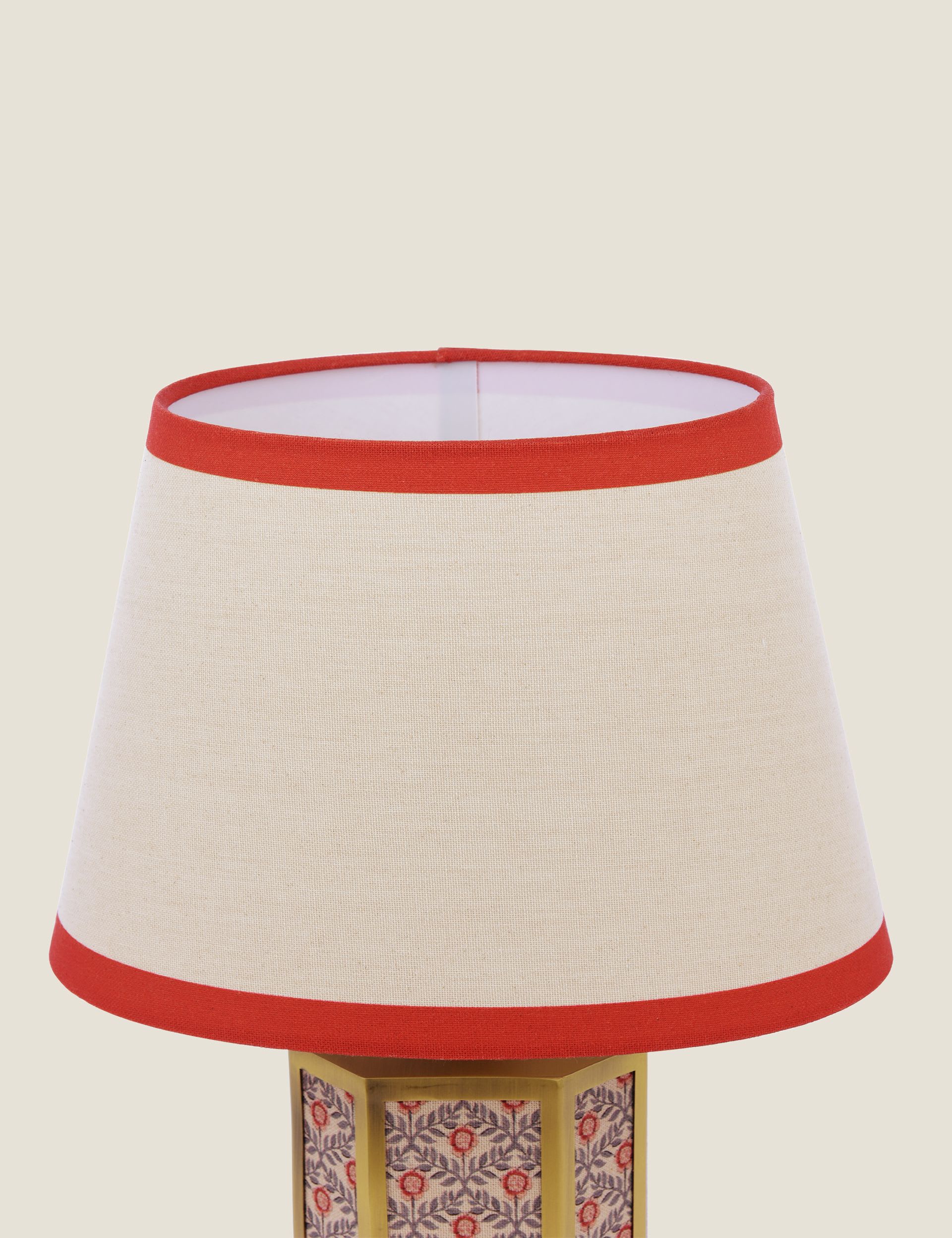Joules Helmingham metal and fabric table lamp with brass base, UK version
