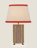 Joules Helmingham metal and fabric table lamp with brass base, UK version