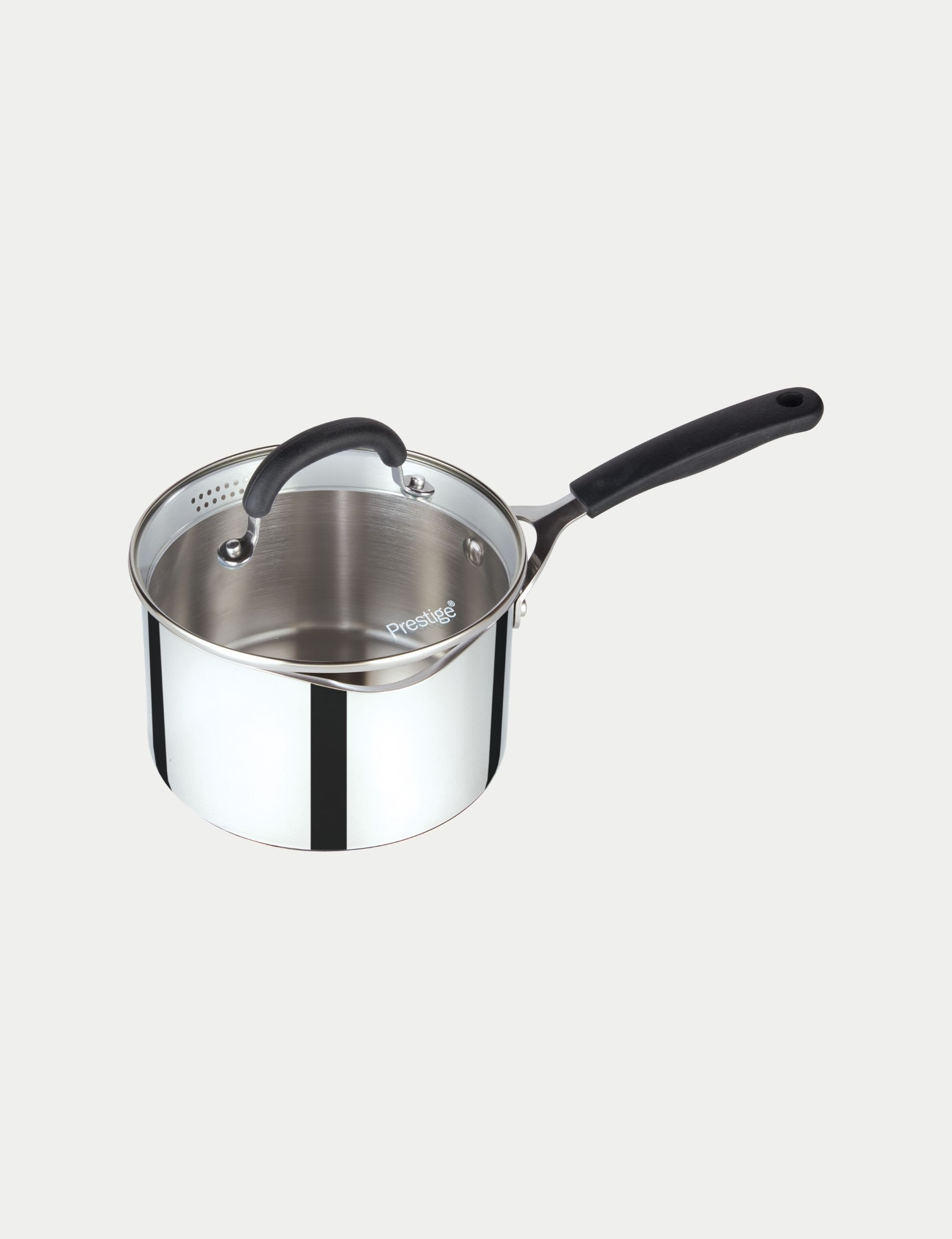 Prestige stainless steel 20cm saucepan, UK version