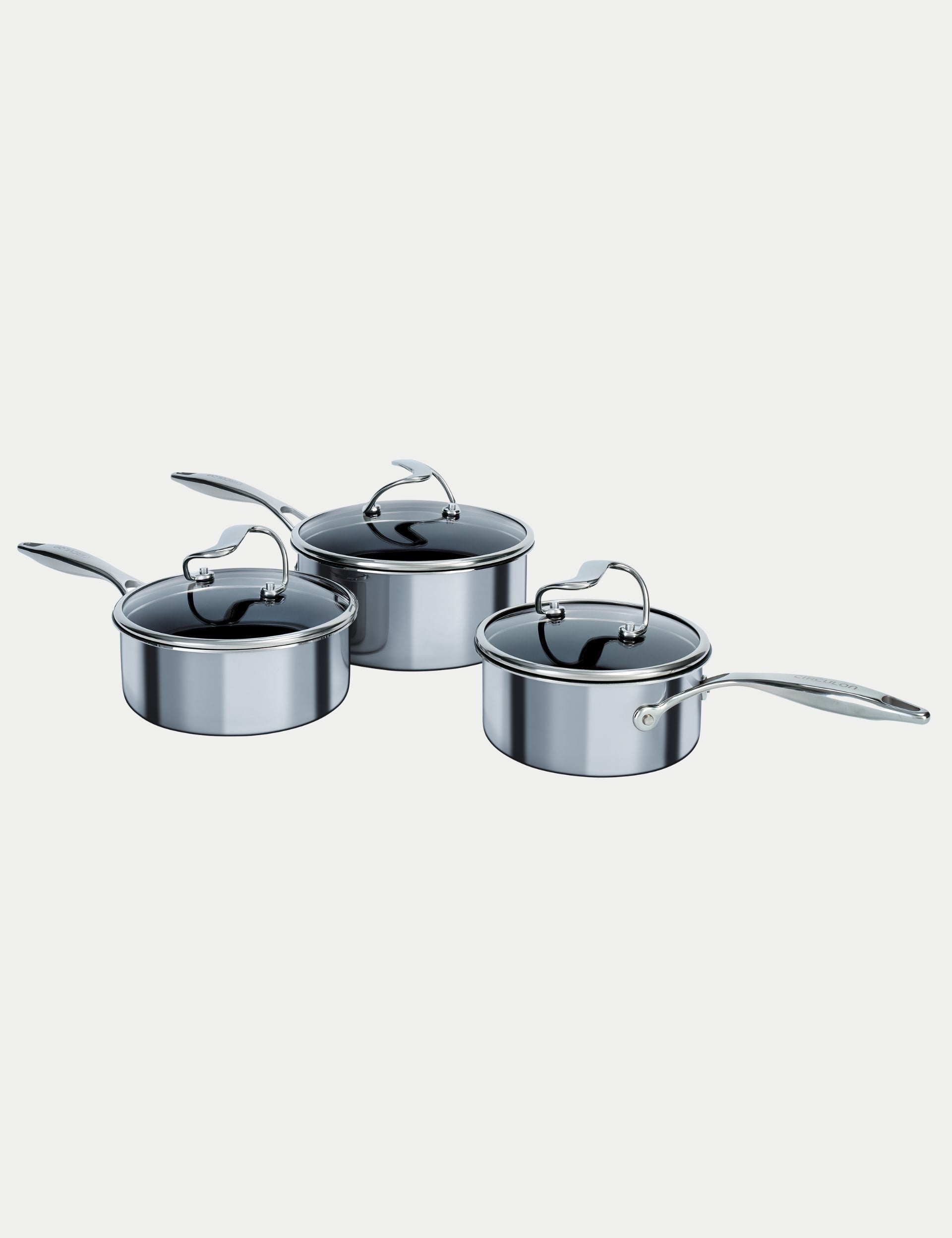 Circulon C Series stainless steel pan set 3-piece (British brand)