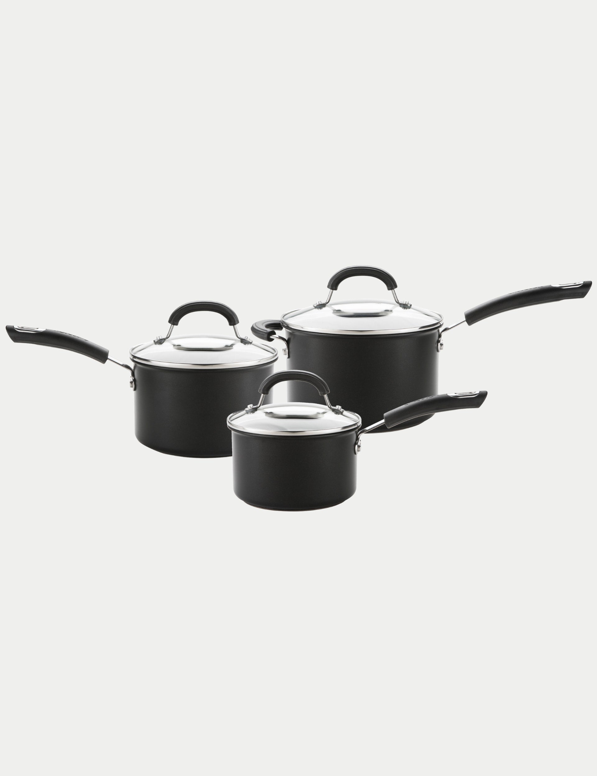 Circulon 3 piece non-stick saucepan set, UK version
