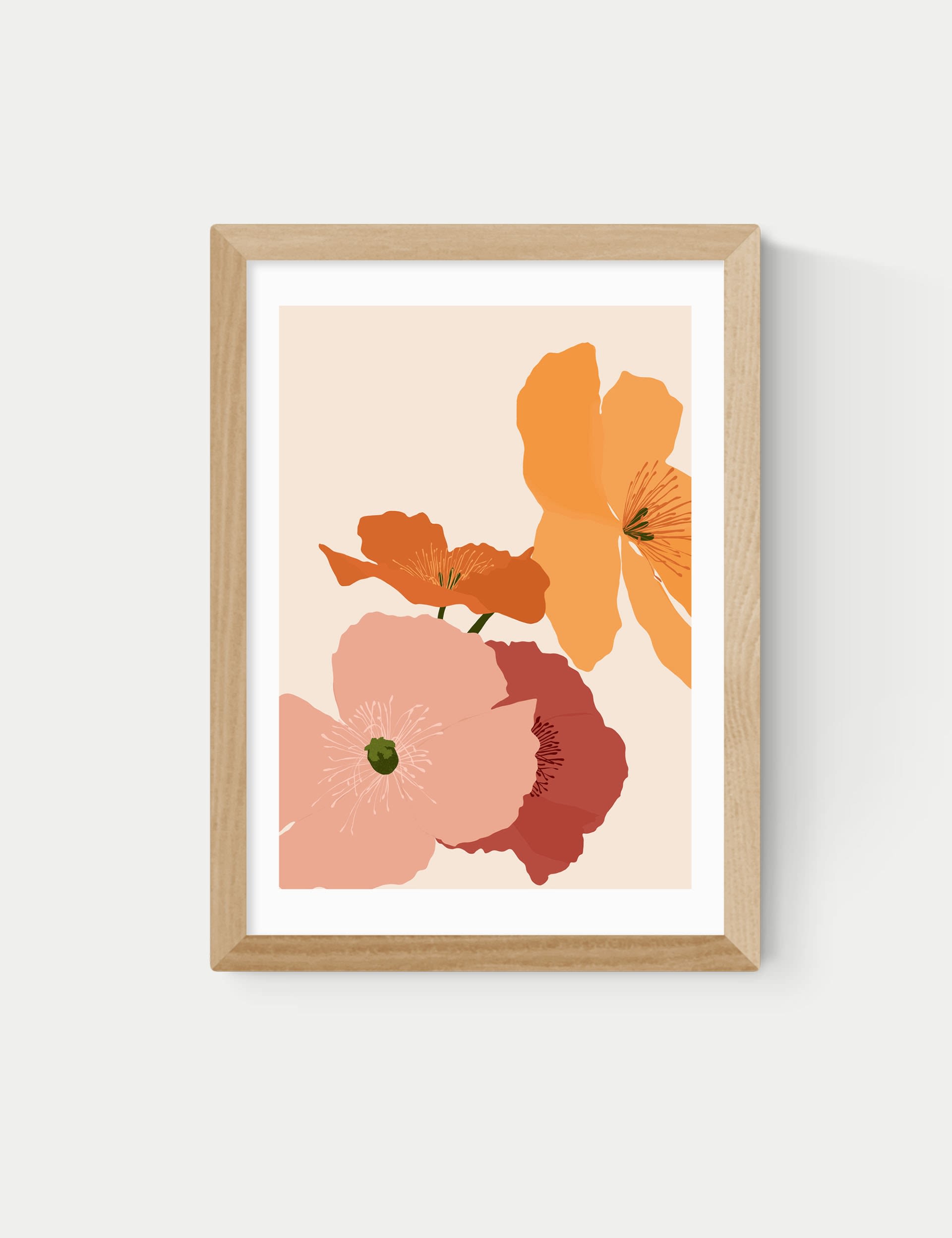 East End Prints autumn wildflowers rectangular framed art (British brand)