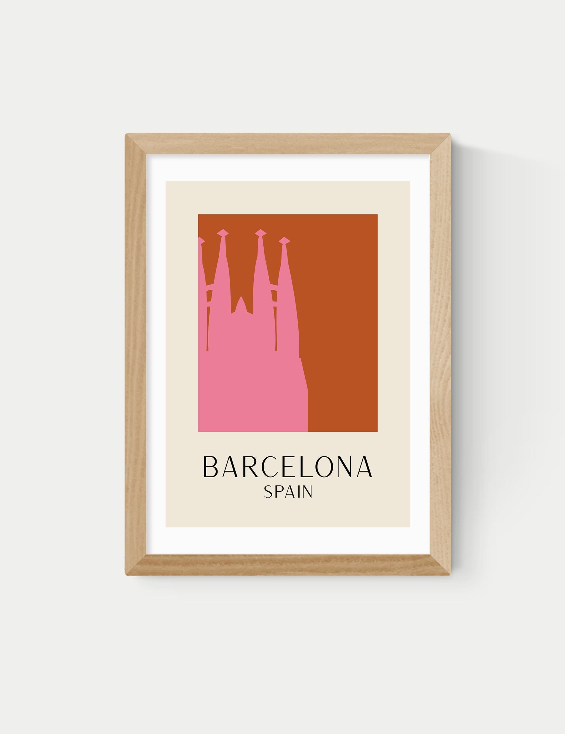 East End Prints Barcelona framed art, imported from the UK