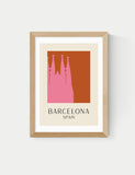 East End Prints Barcelona framed art, imported from the UK
