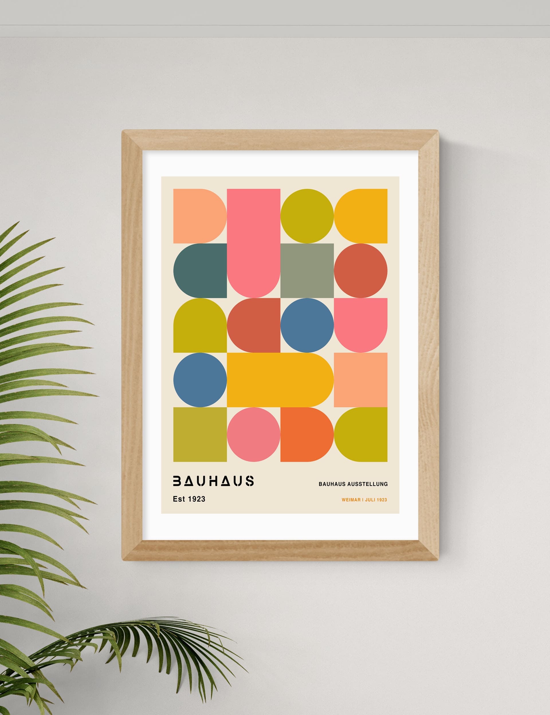 East End Prints Bauhaus Shapes Framed Art