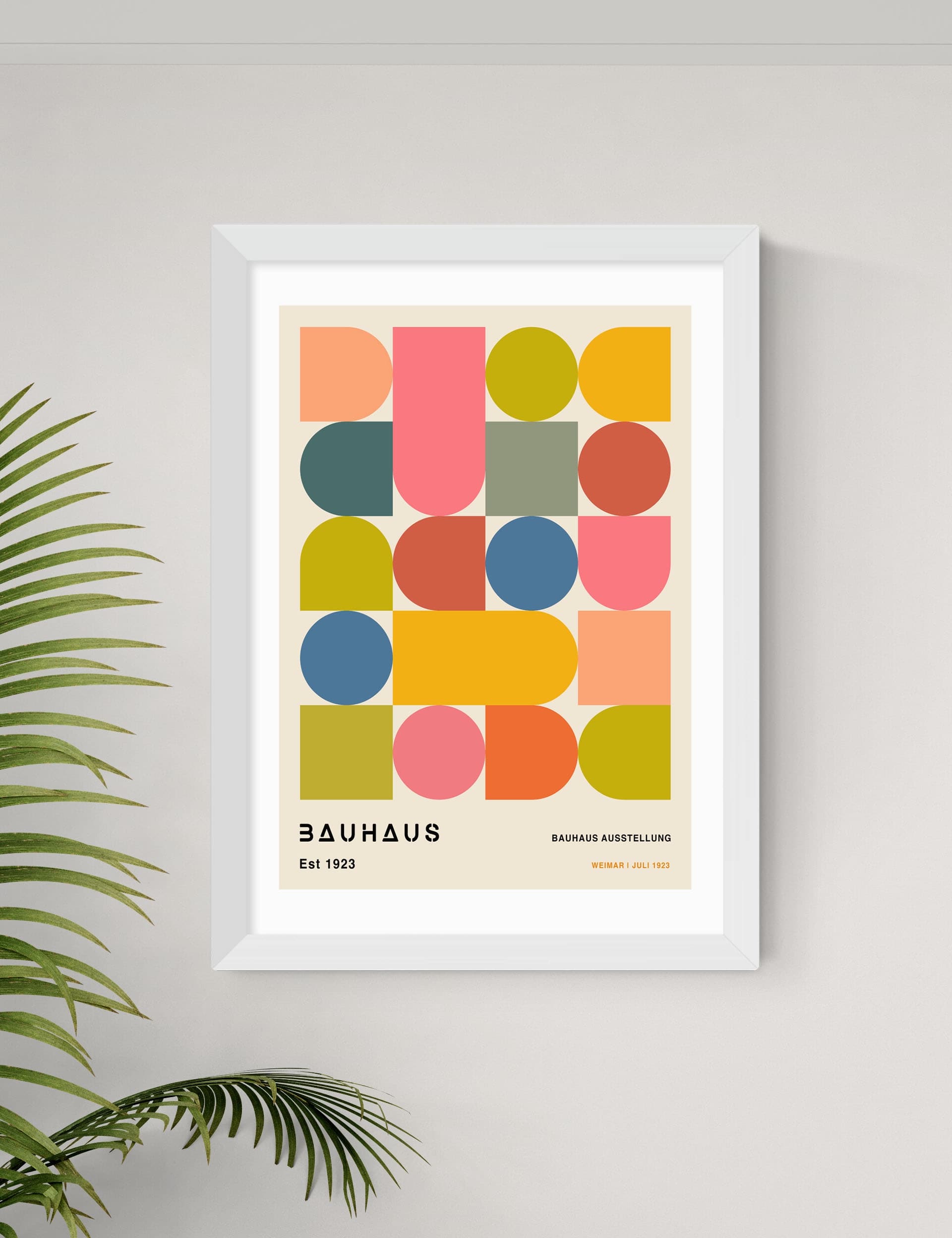 East End Prints Bauhaus Shapes Framed Art