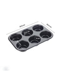 Tala non-stick carbon steel muffin tin 6 cup, UK version