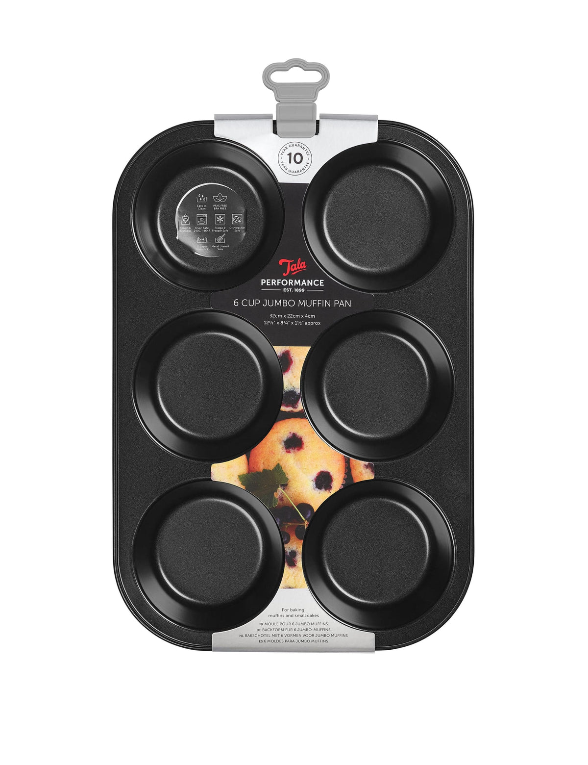 Tala non-stick carbon steel muffin tin 6 cup, UK version