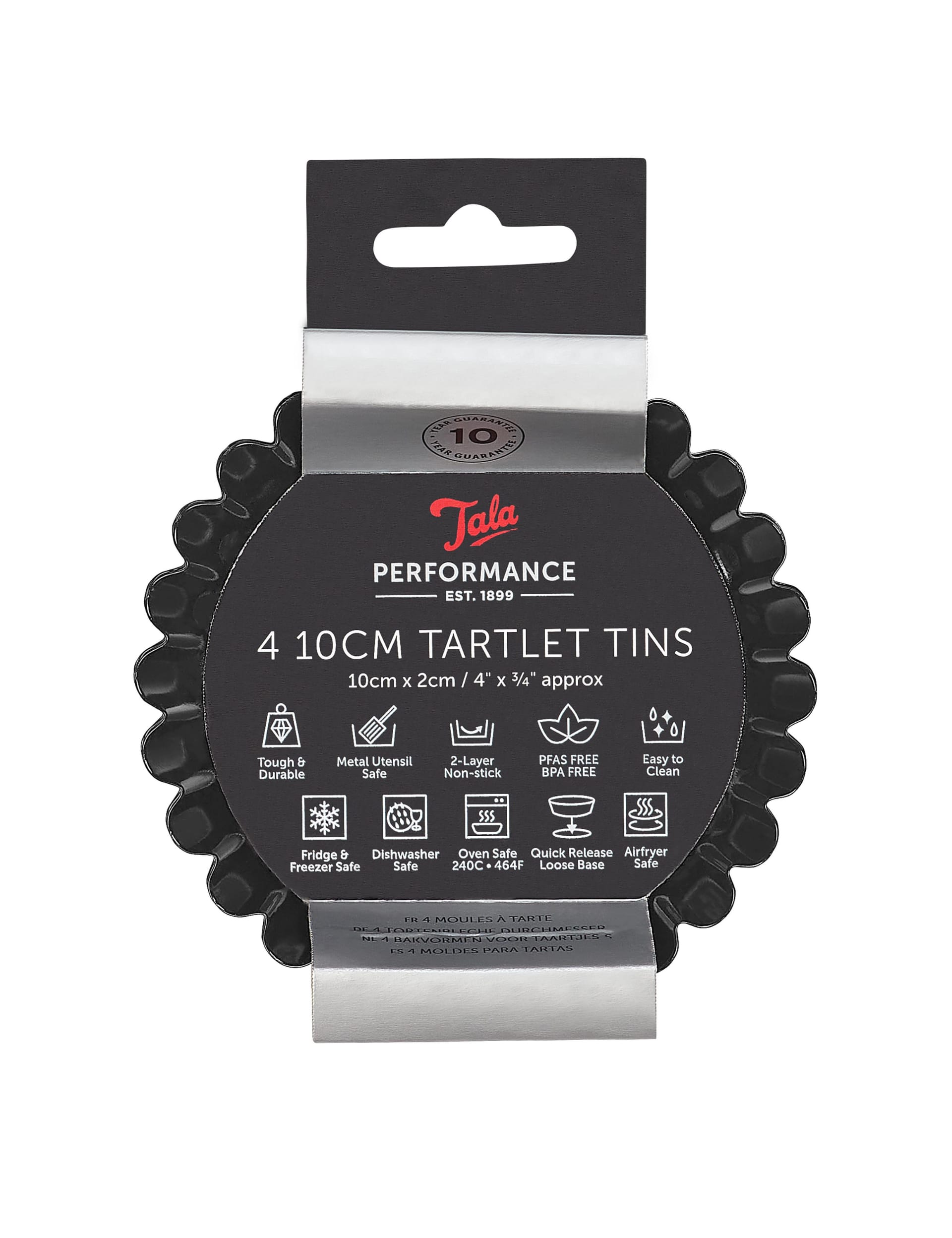 Tala Performance non-stick tartlet tins set of 4 imported from the UK