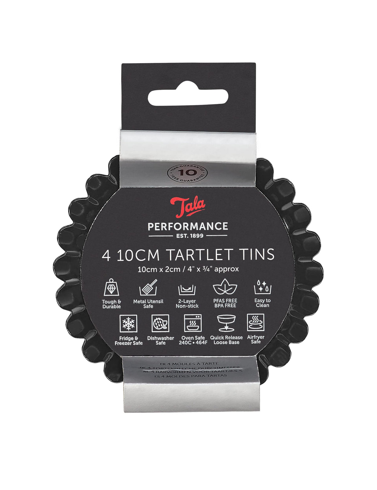 Tala Performance non-stick tartlet tins set of 4 imported from the UK