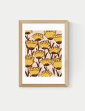 East End Prints yellow wildflowers framed art print (British brand)