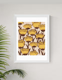 East End Prints yellow wildflowers framed art print (British brand)
