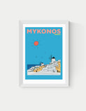 East End Prints framed art print Mykonos Greece, UK version