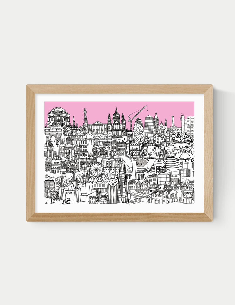 East End Prints London Jungle framed art print (British brand)