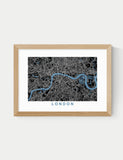 East End Prints London Map Negative framed print, imported from the UK
