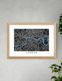 East End Prints London Map Negative Framed Art Print