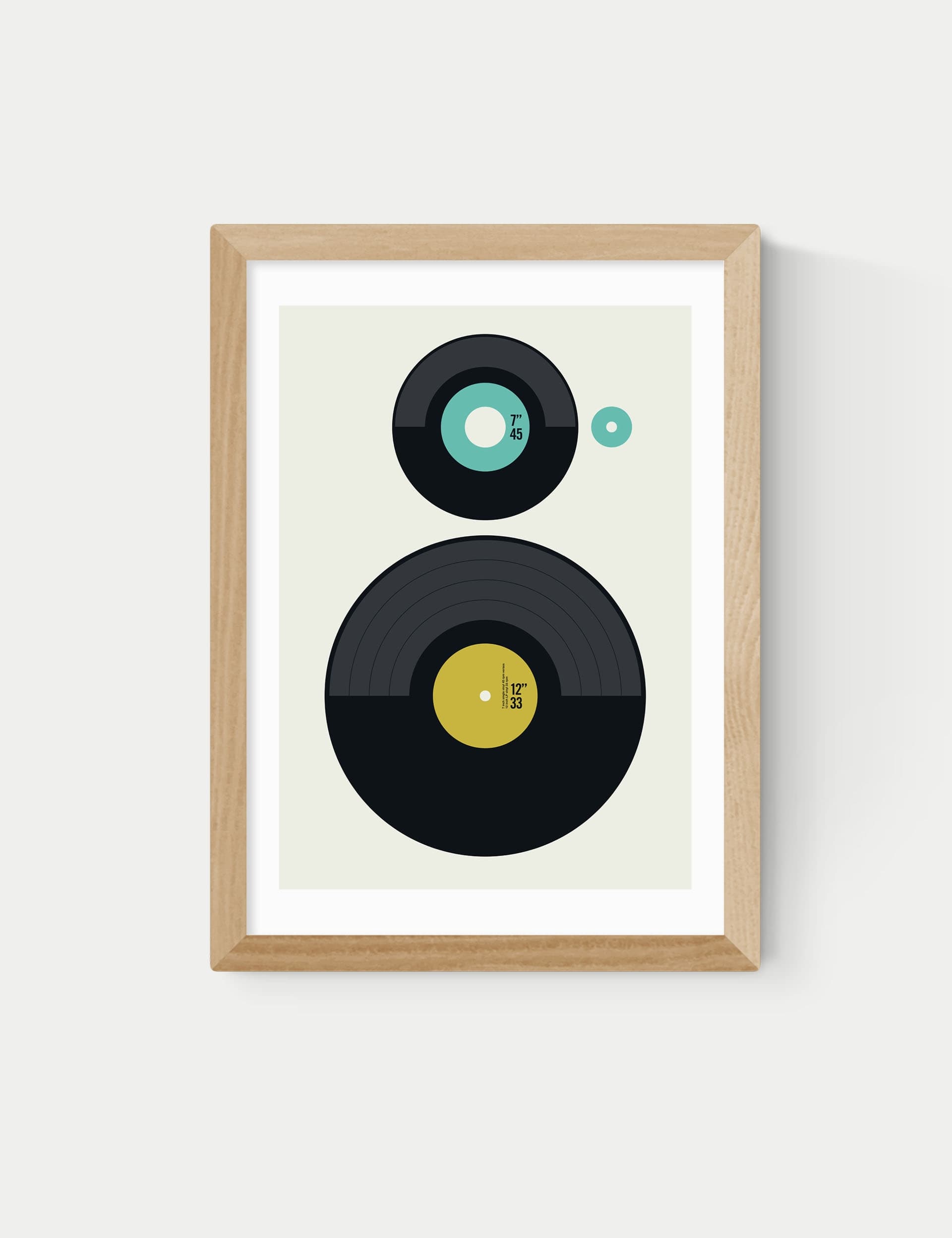 East End Prints LPvsEP framed art print (British brand)