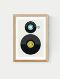 East End Prints LPvsEP framed art print (British brand)