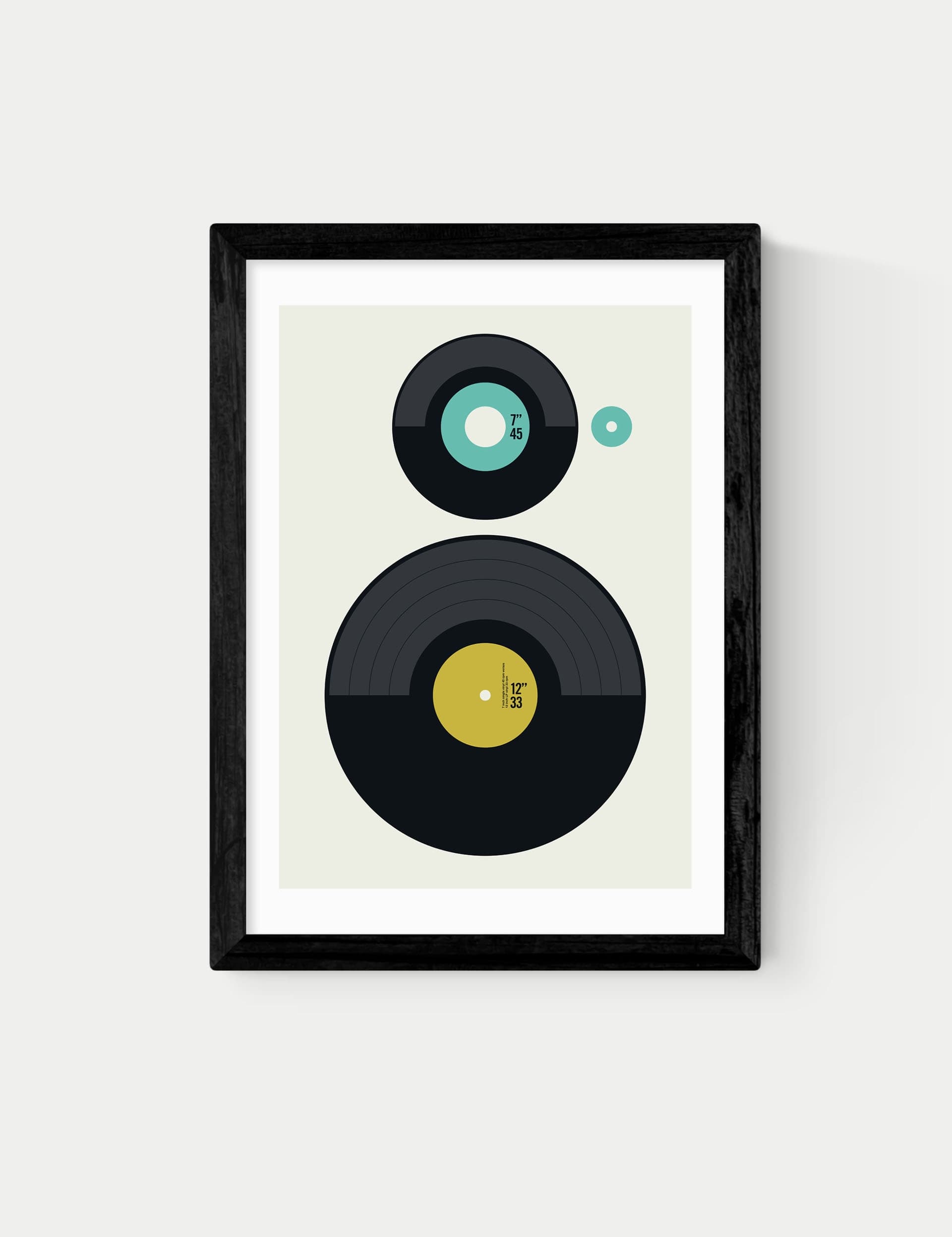 East End Prints LPvsEP framed art print (British brand)
