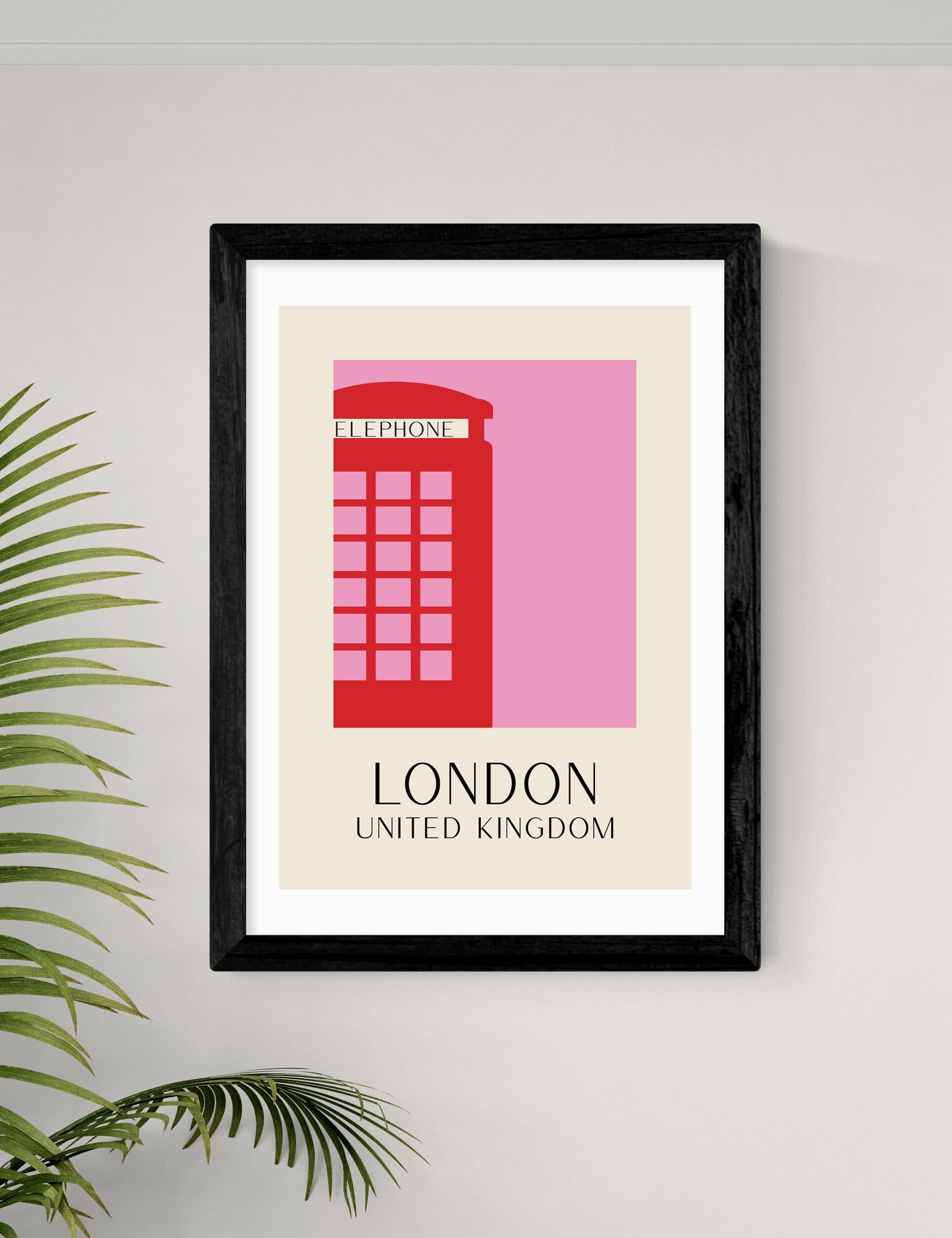 East End Prints London phone box framed art print (British brand)