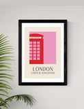 East End Prints London phone box framed art print (British brand)