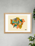 East End Prints London Boroughs Framed Art Print