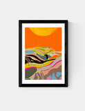 East End Prints Sunny Hills framed art print (British brand)