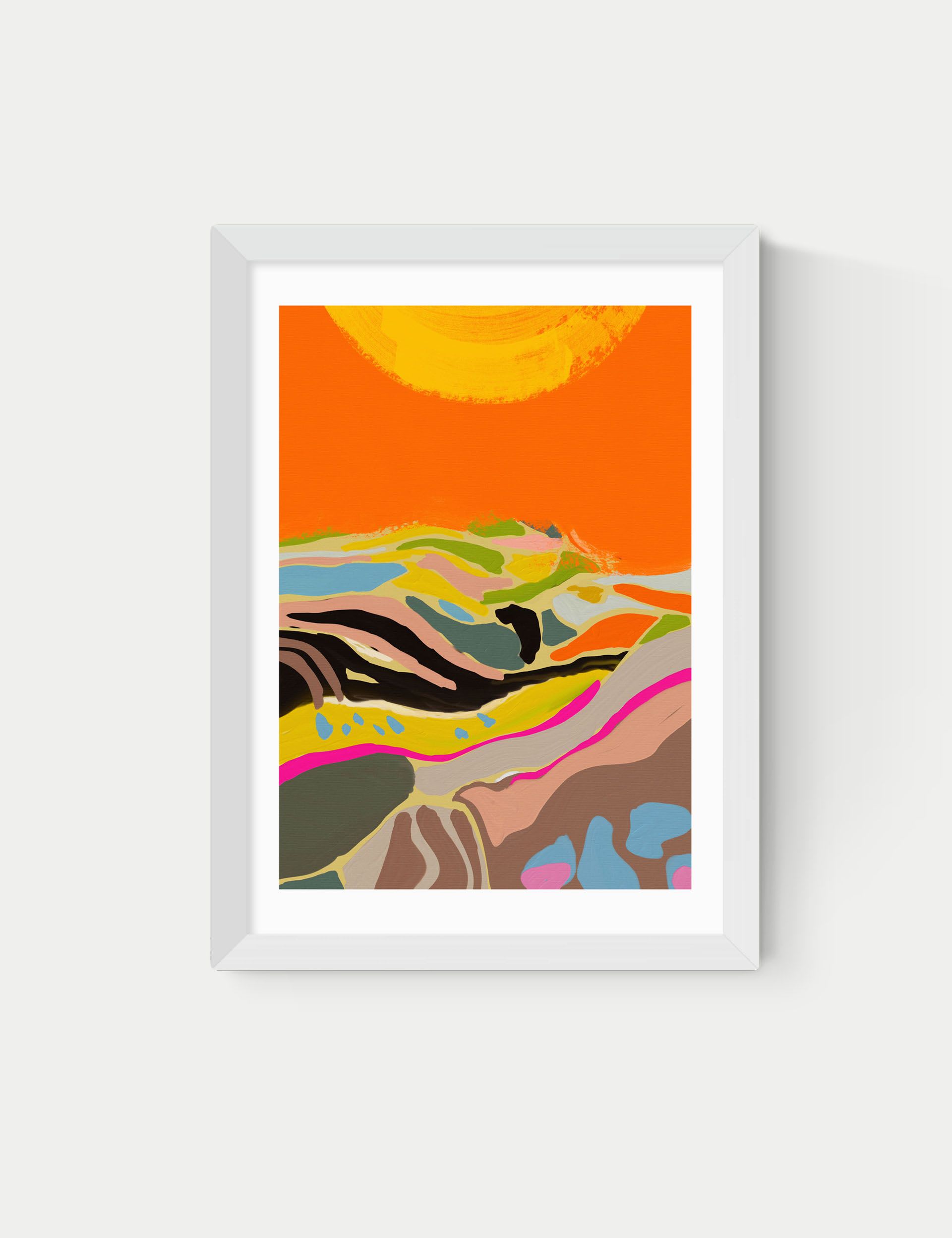 East End Prints Sunny Hills framed art print (British brand)