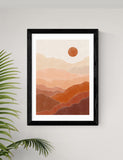 East End Prints Terracotta Landscape framed art print, imported from the UK