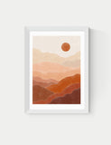 East End Prints Terracotta Landscape framed art print, imported from the UK
