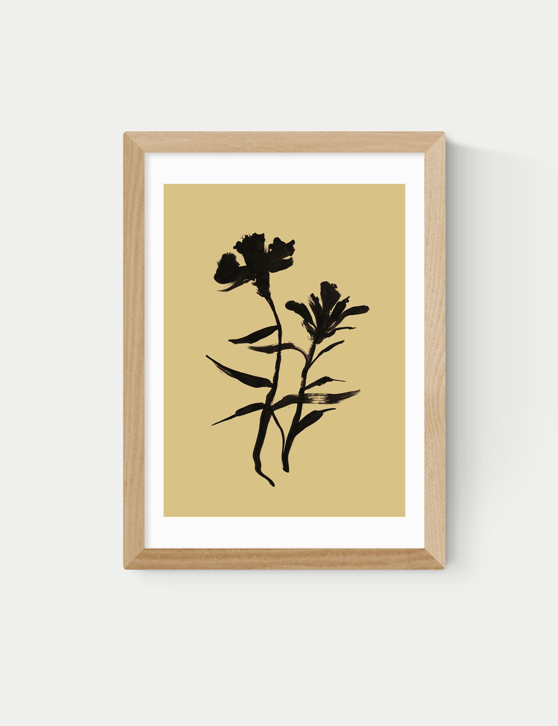 East End Prints Mono Botanical 3 Framed Art Print