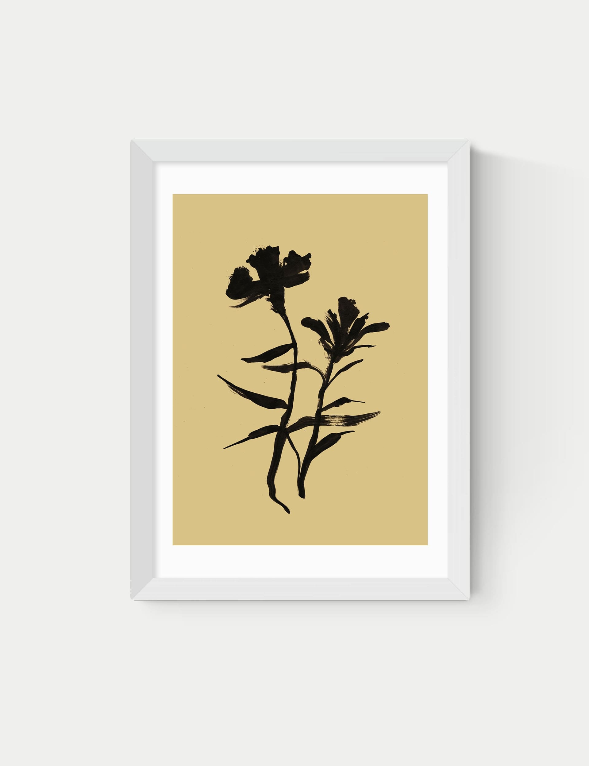 East End Prints Mono Botanical 3 Framed Art Print