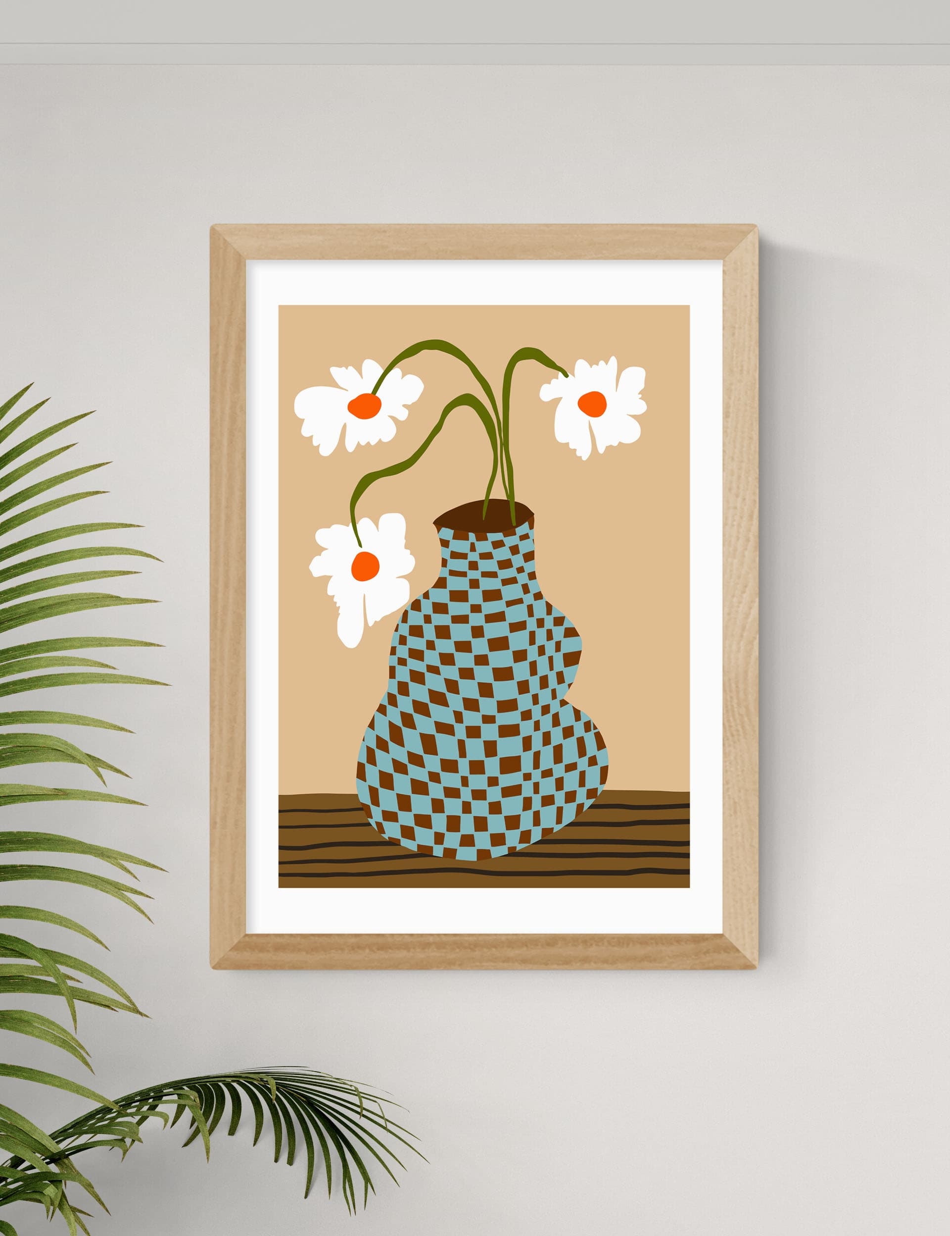 East End Prints Party Floral Pottery framed print - British product