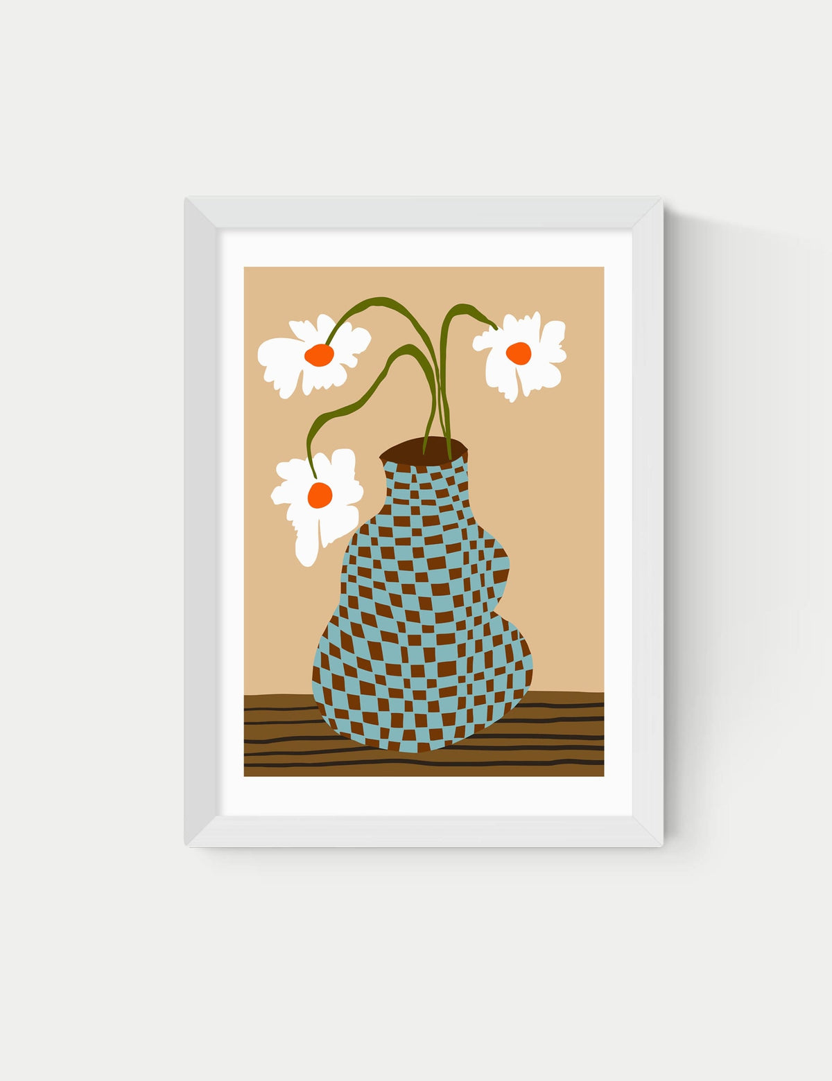 East End Prints Party Floral Pottery Framed Art Print