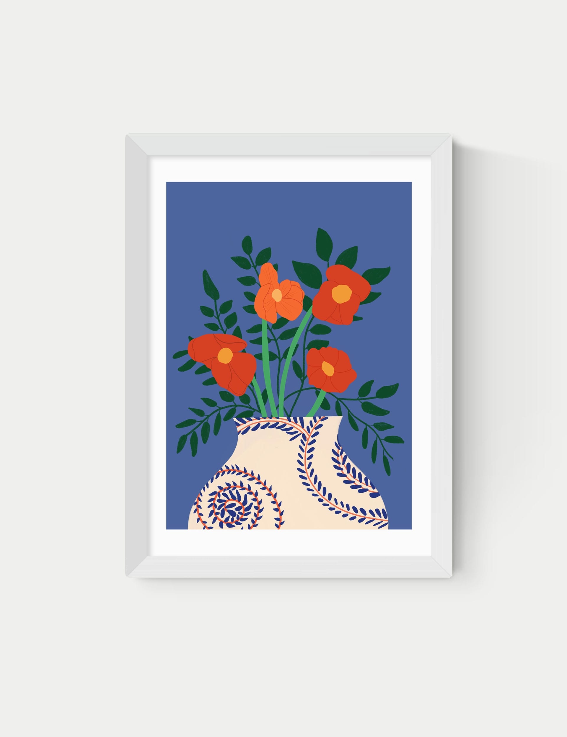 East End Prints framed poppy art print by Sifa Mustafa, UK version