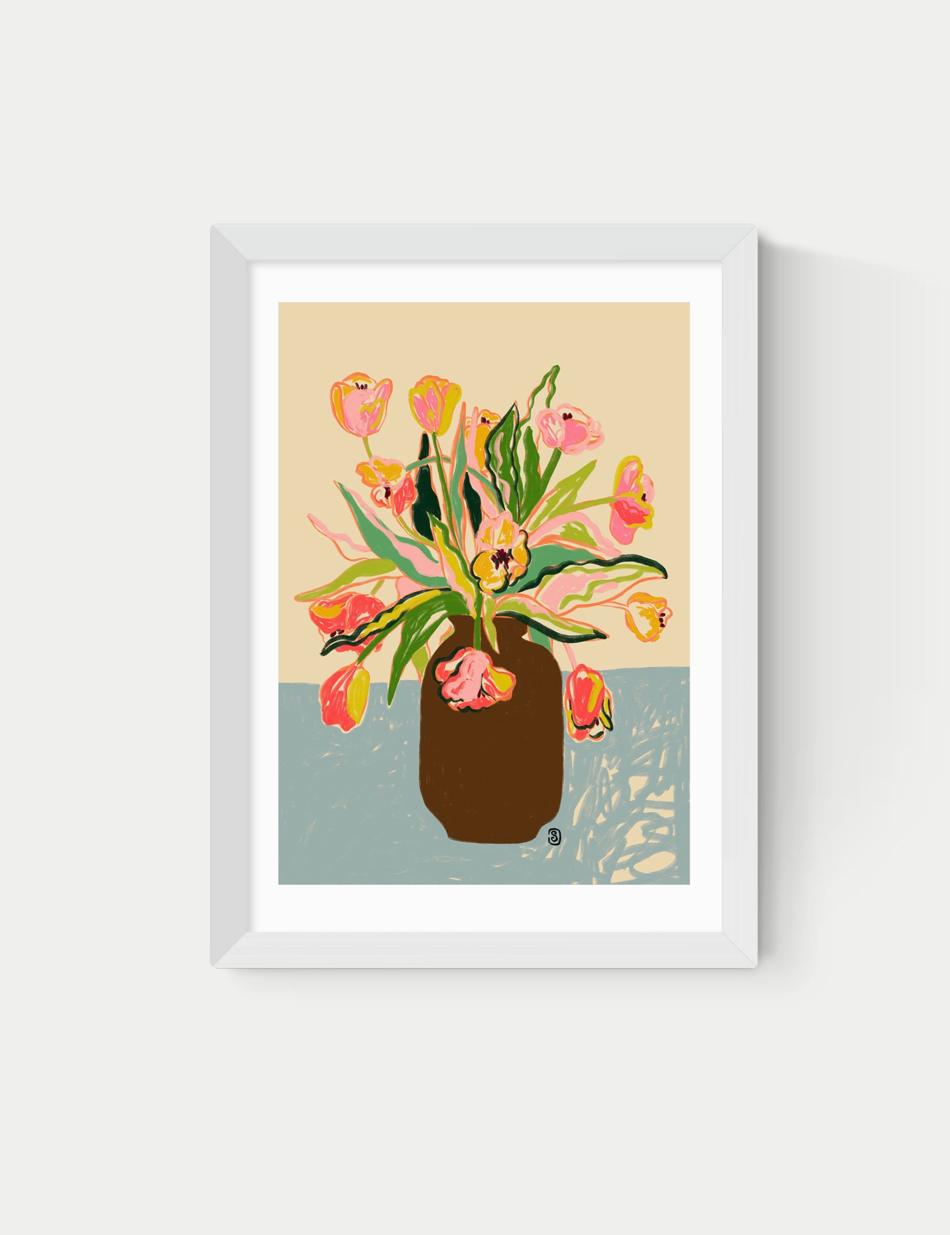 East End Prints framed tulips art print, UK version