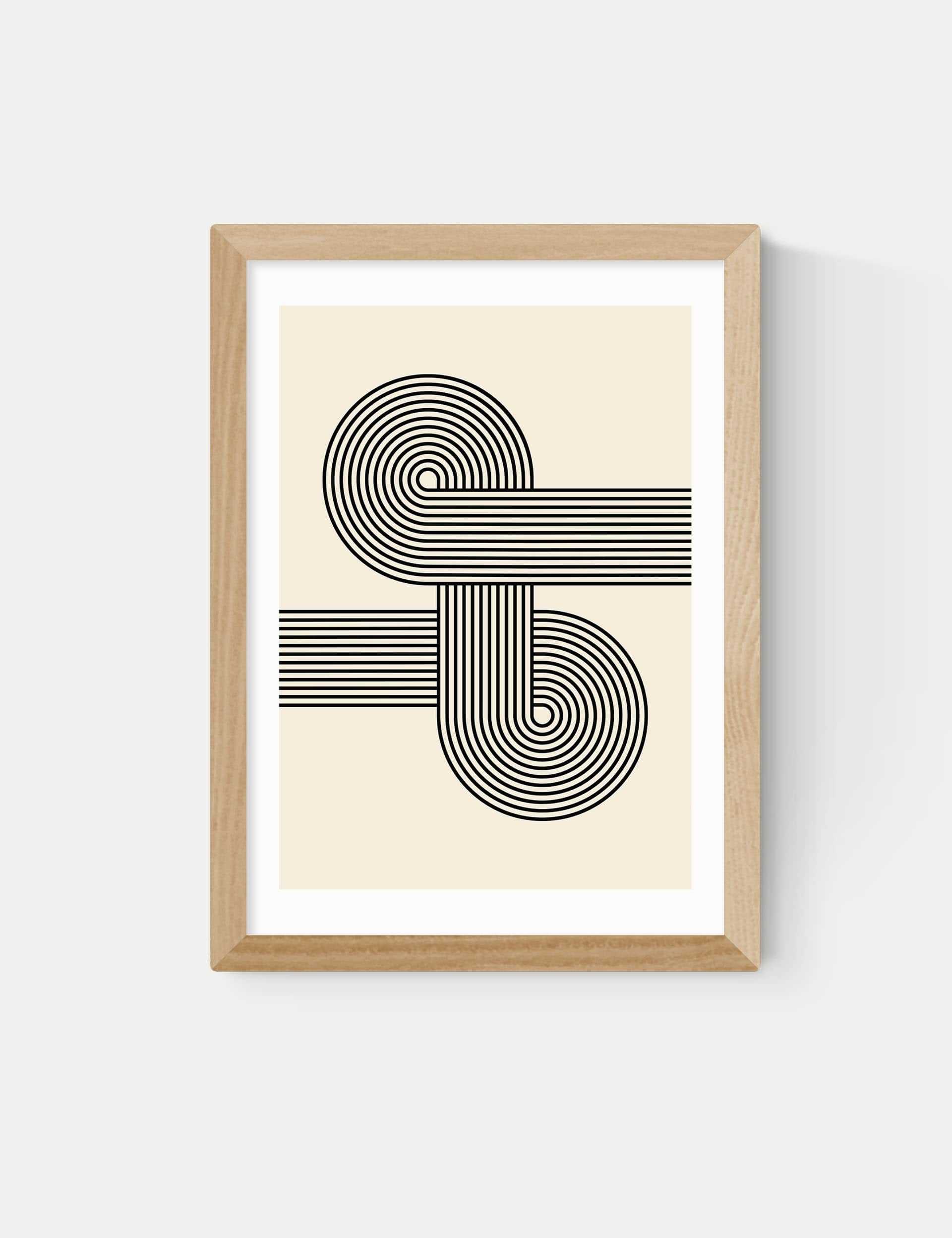 East End Prints Retro Waves Abstract Framed Art