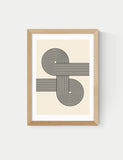 East End Prints Retro Waves abstract framed art - British product