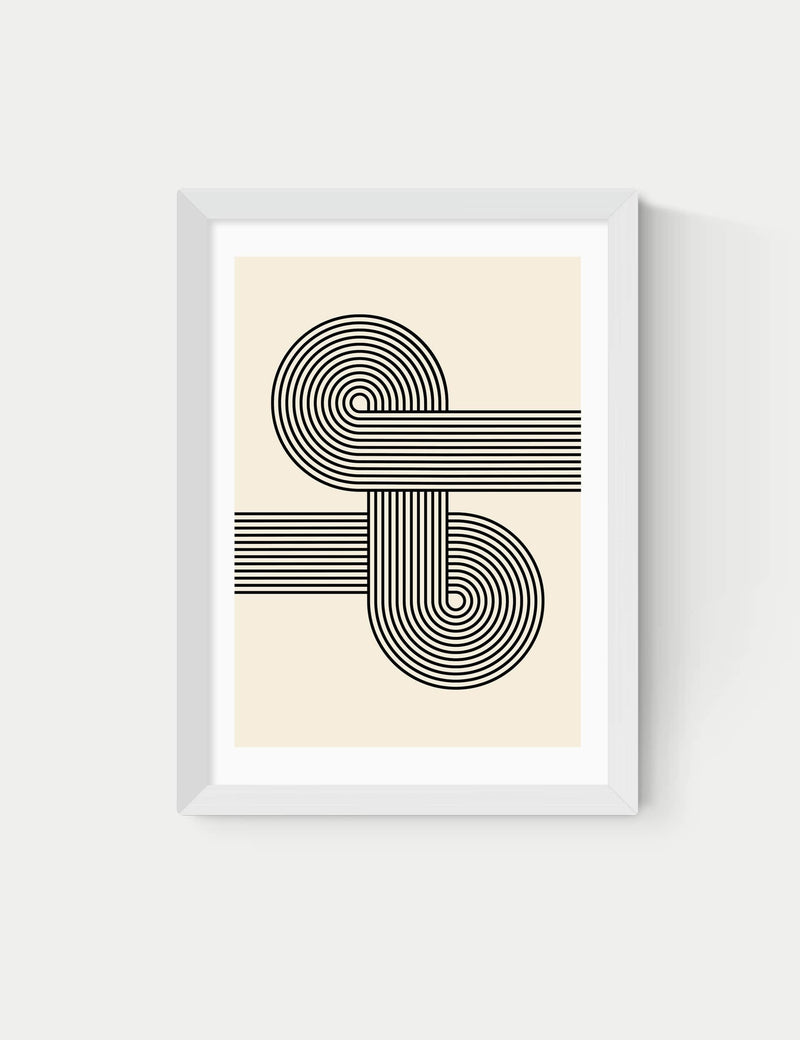 East End Prints Retro Waves Abstract Framed Art