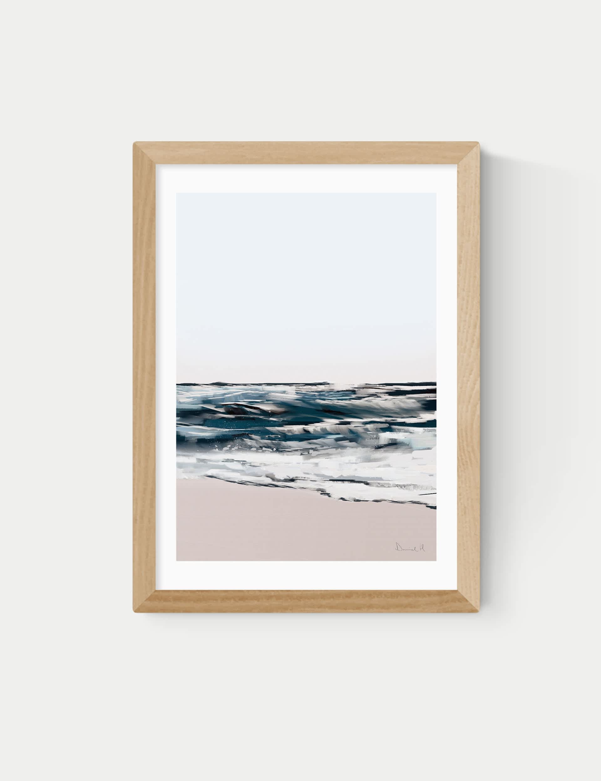 East End Prints Seashore framed art print, imported from the UK