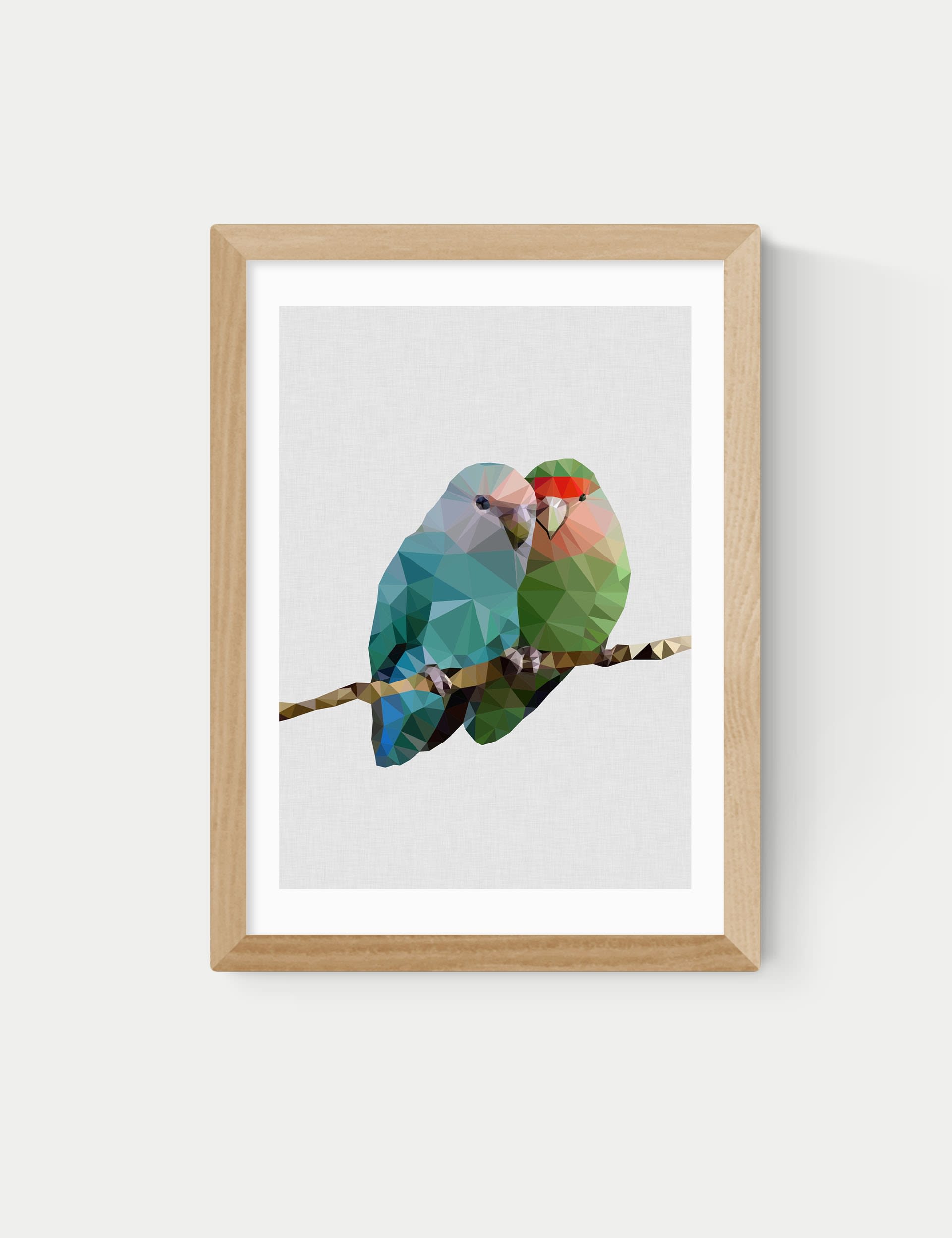 East End Prints two love birds framed art print, imported from the UK