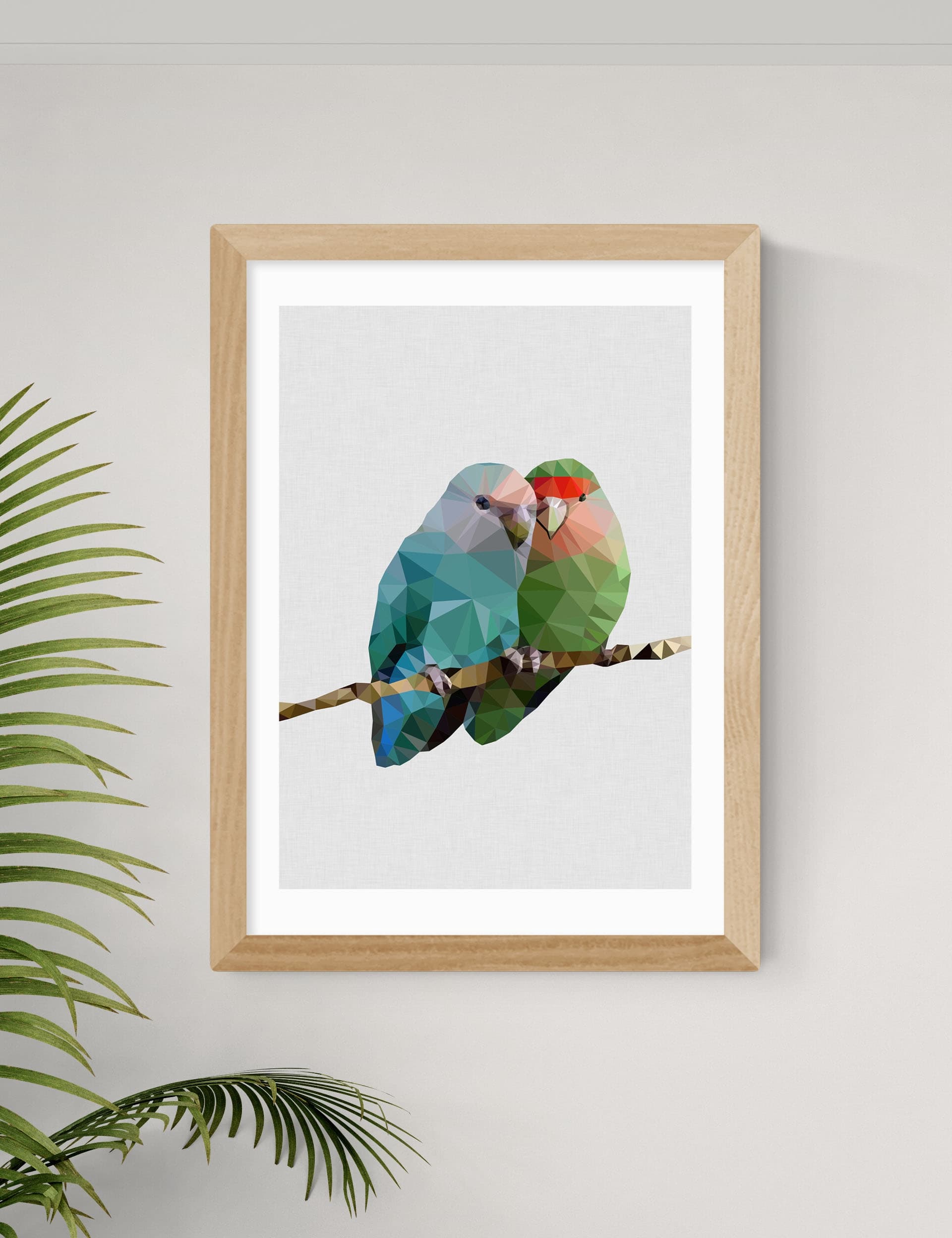 East End Prints Two Love Birds Framed Art