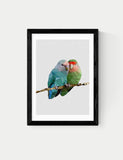 East End Prints two love birds framed art print, imported from the UK