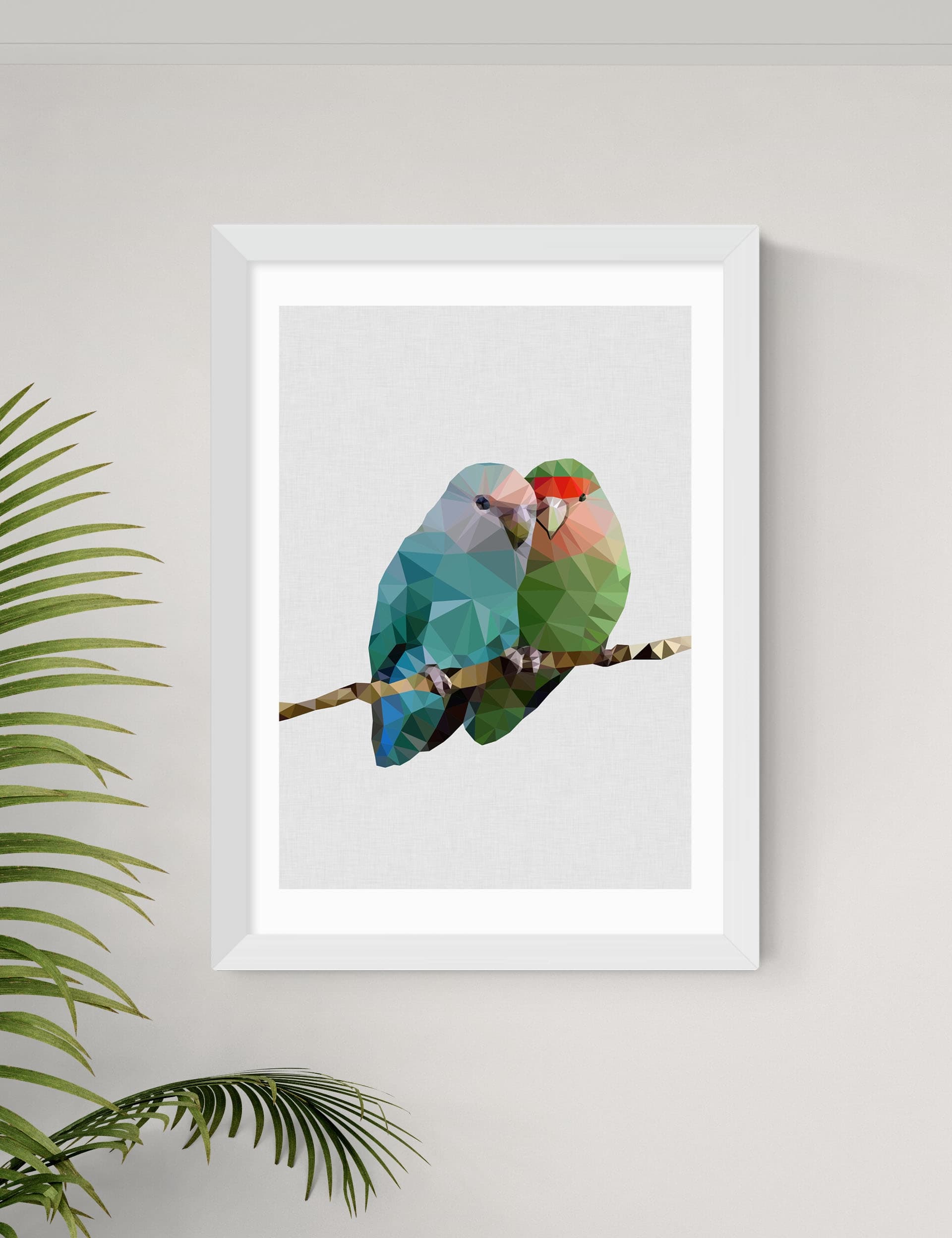 East End Prints Two Love Birds Framed Art Print