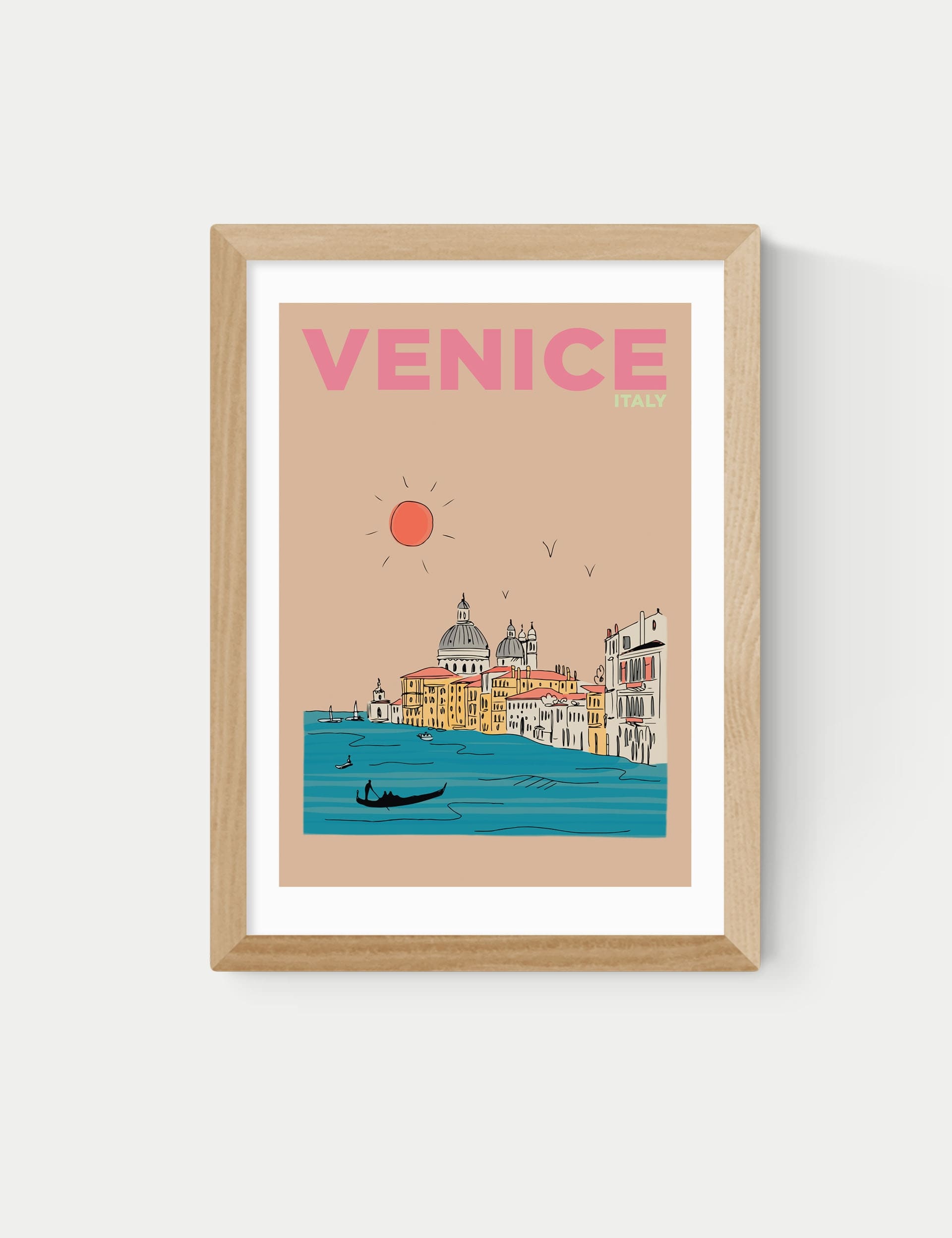 East End Prints framed Venice Italy art print, imported from the UK