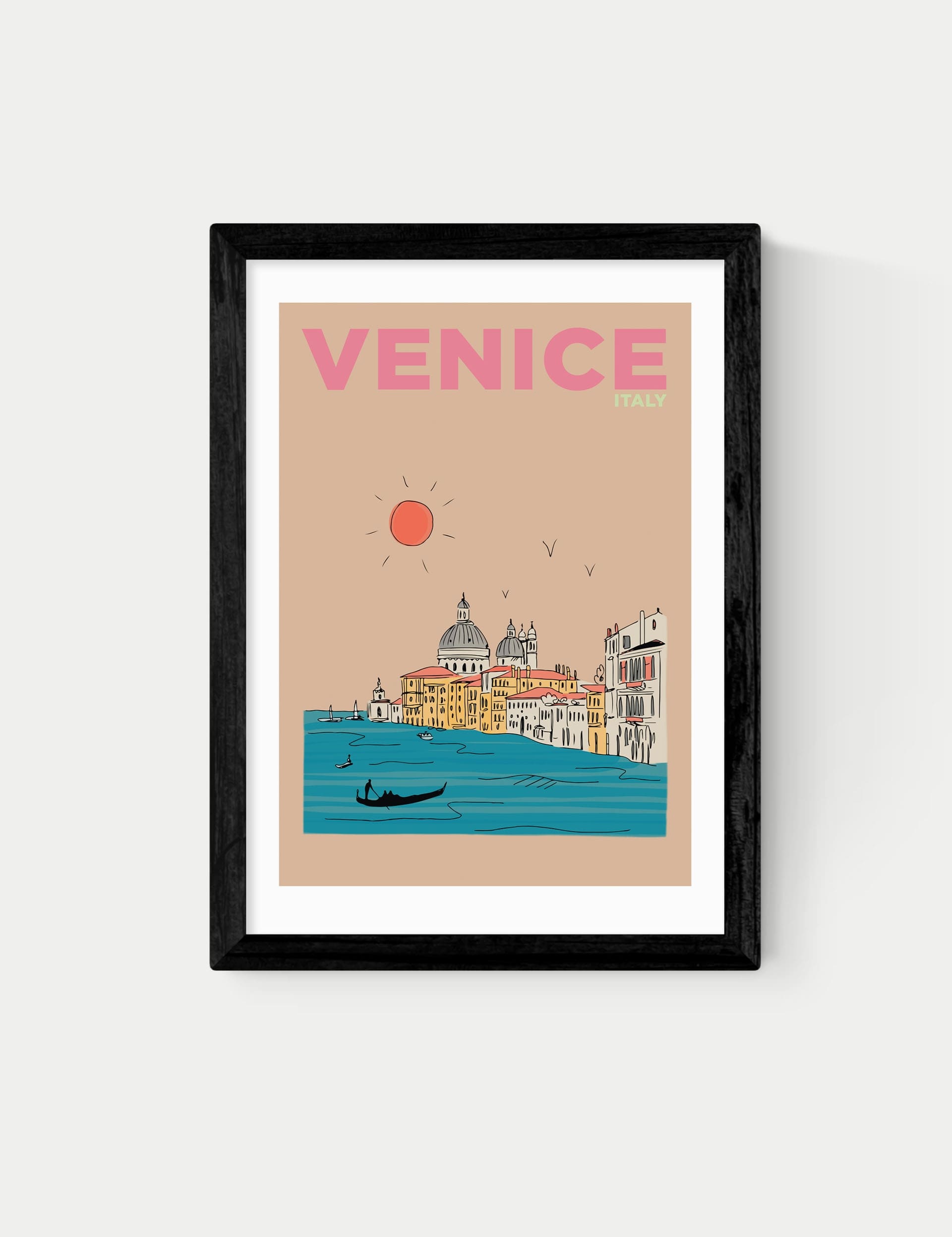 East End Prints framed Venice Italy art print, imported from the UK